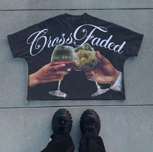 CrossFaded Wine Tee