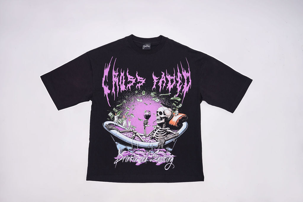 CROSS FADED Skull Tee