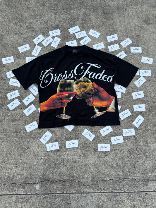 CrossFaded Wine Tee